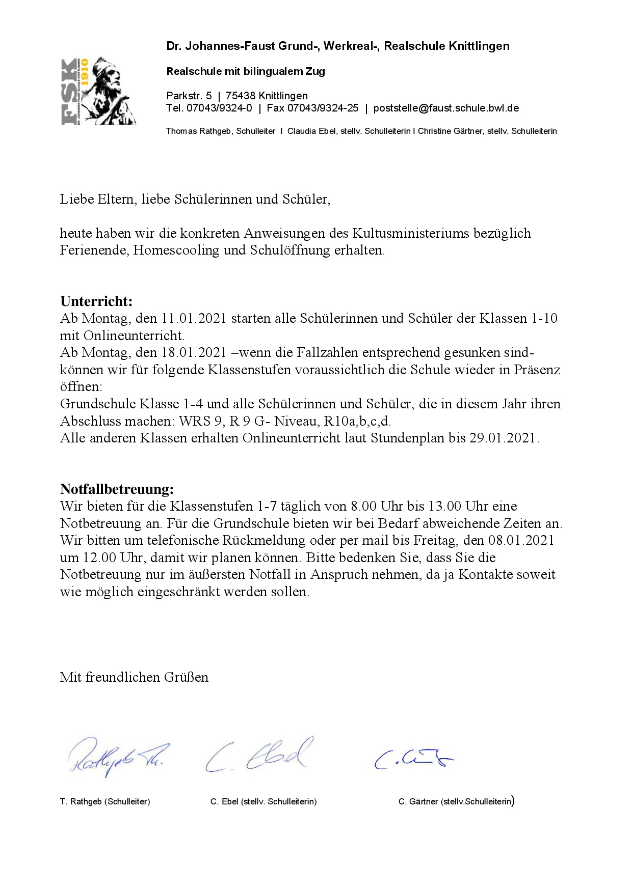 07 Januar 2021 Wiedereinstieg nach Lock down