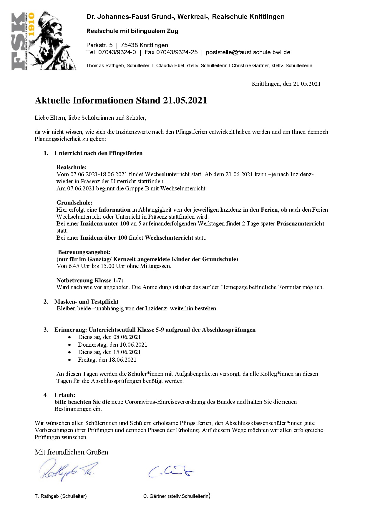 Elternbrief 21.05.2021